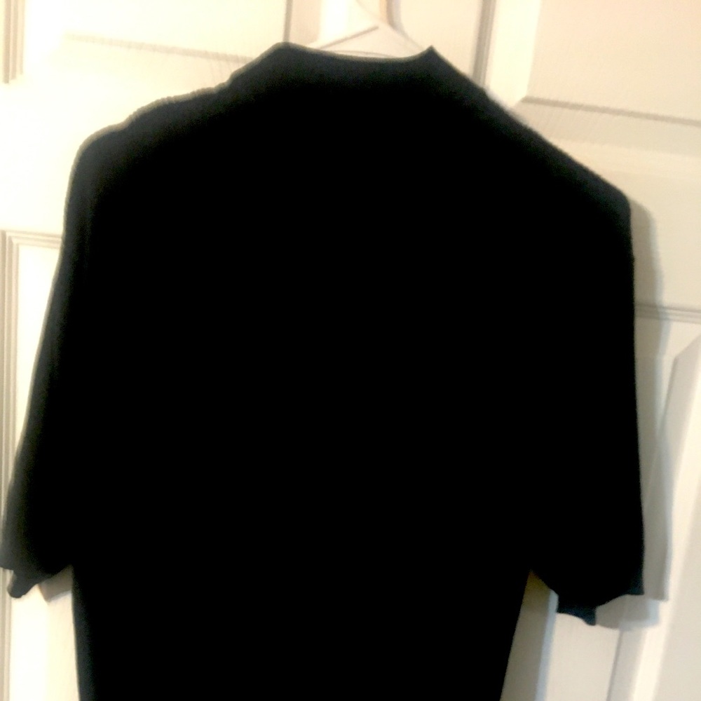 Dressy 3/4 length sleeves black shirt
